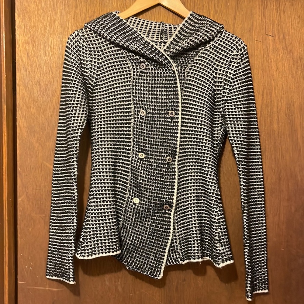 Knitted Hoodie button up